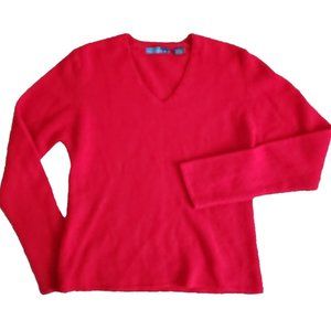 Phillip Chi Women's 100% Cashmere V-neck Sweater L